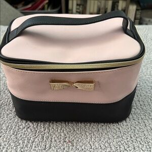 Elegant Pink and Black Cosmetic Bag